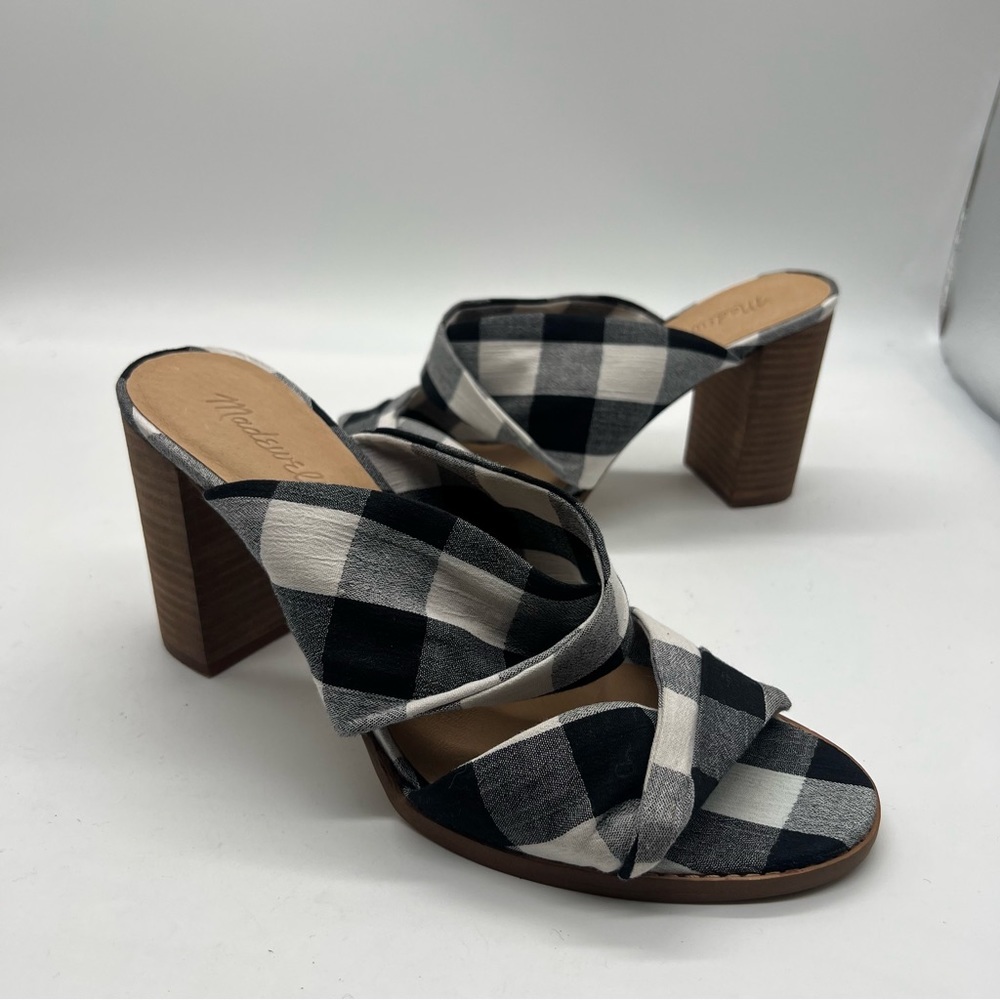 Madewell Women's Black and White Checkered Heels